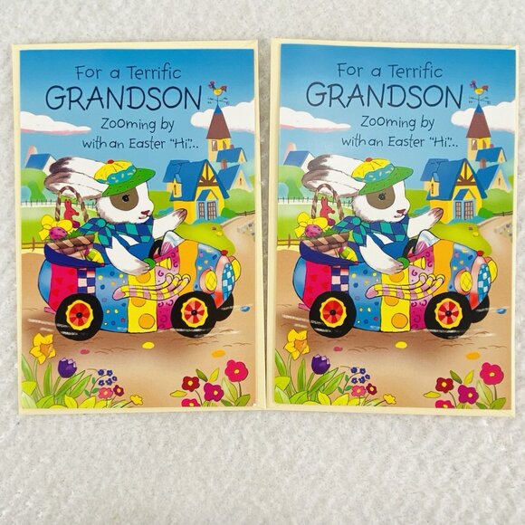 Easter Greeting Cards Grandson LOT 10 Assorted Duckling Frog W/Envelopes New - Picture 8 of 11